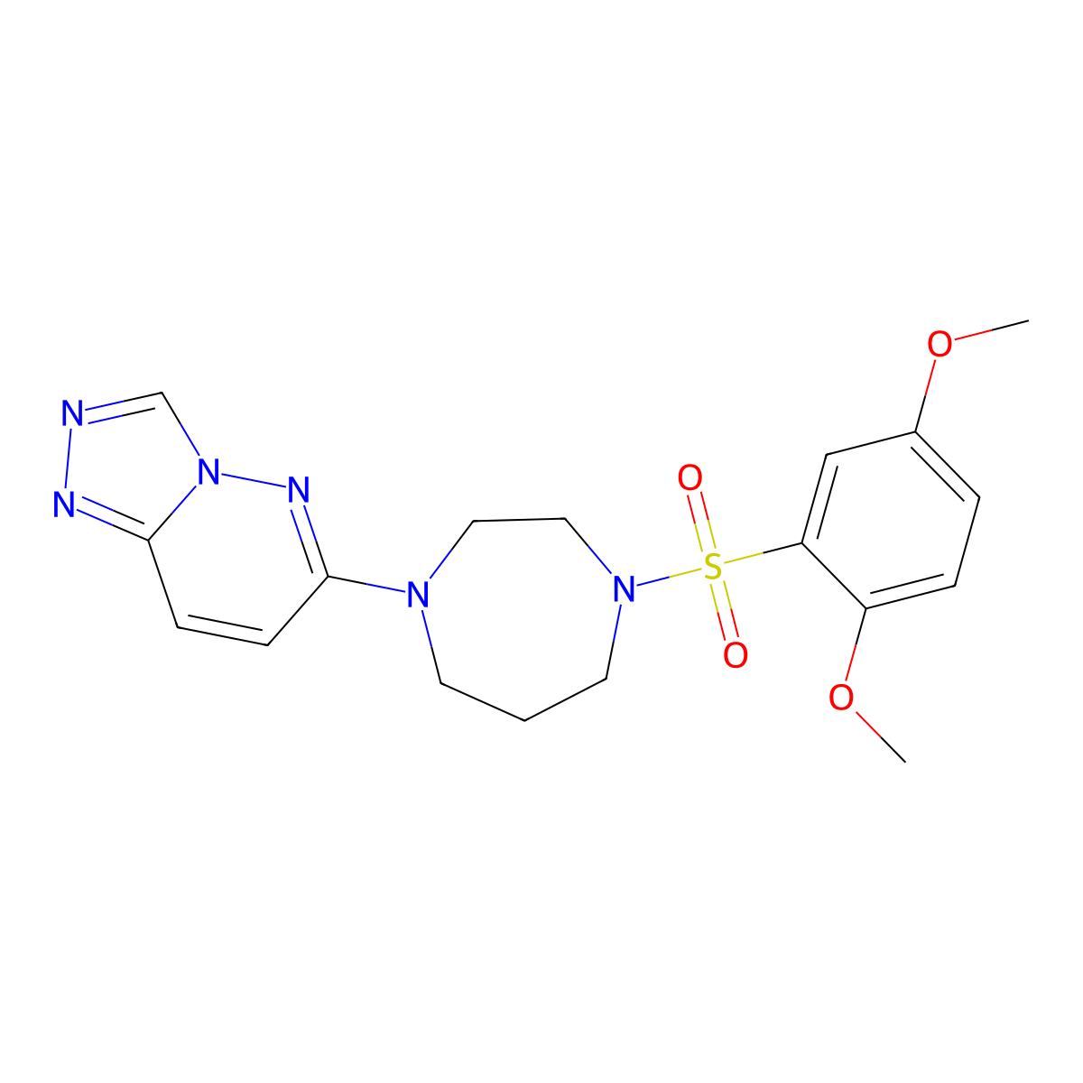 1-(2,5-Dimethoxybenzenesulfonyl)-4-{[1,2,4]triazolo[4,3-b]pyridazin-6-yl}-1,4-diazepane molecular structure, CAS 2379977-97-4
