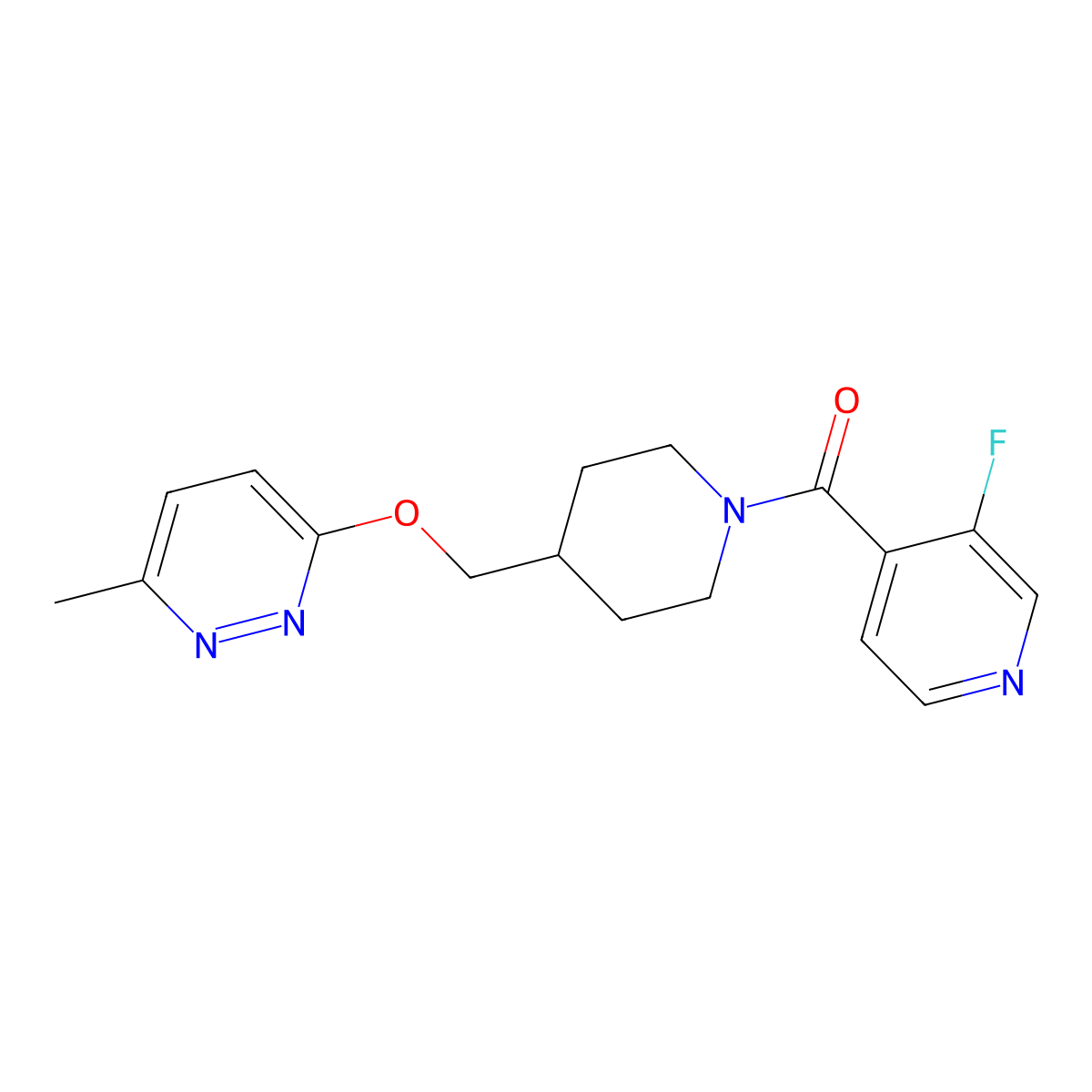 3-{[1-(3-Fluoropyridine-4-carbonyl)piperidin-4-yl]methoxy}-6-methylpyridazine molecular structure, CAS 2379978-42-2