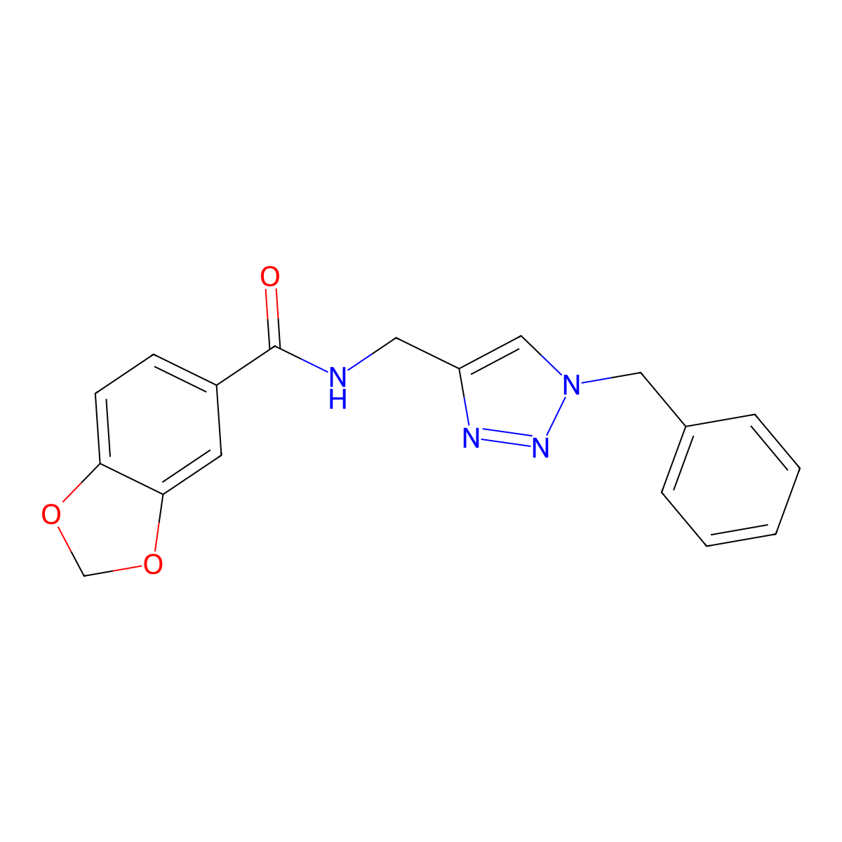 N-[(1-benzyl-1H-1,2,3-triazol-4-yl)methyl]-2H-1,3-benzodioxole-5-carboxamide molecular structure, CAS 2379978-53-5