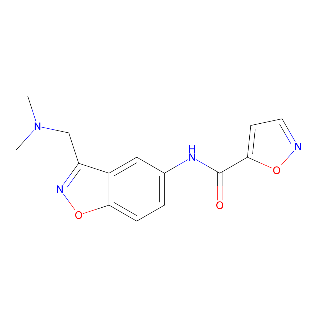 N-{3-[(dimethylamino)methyl]-1,2-benzoxazol-5-yl}-1,2-oxazole-5-carboxamide molecular structure, CAS 2379978-77-3