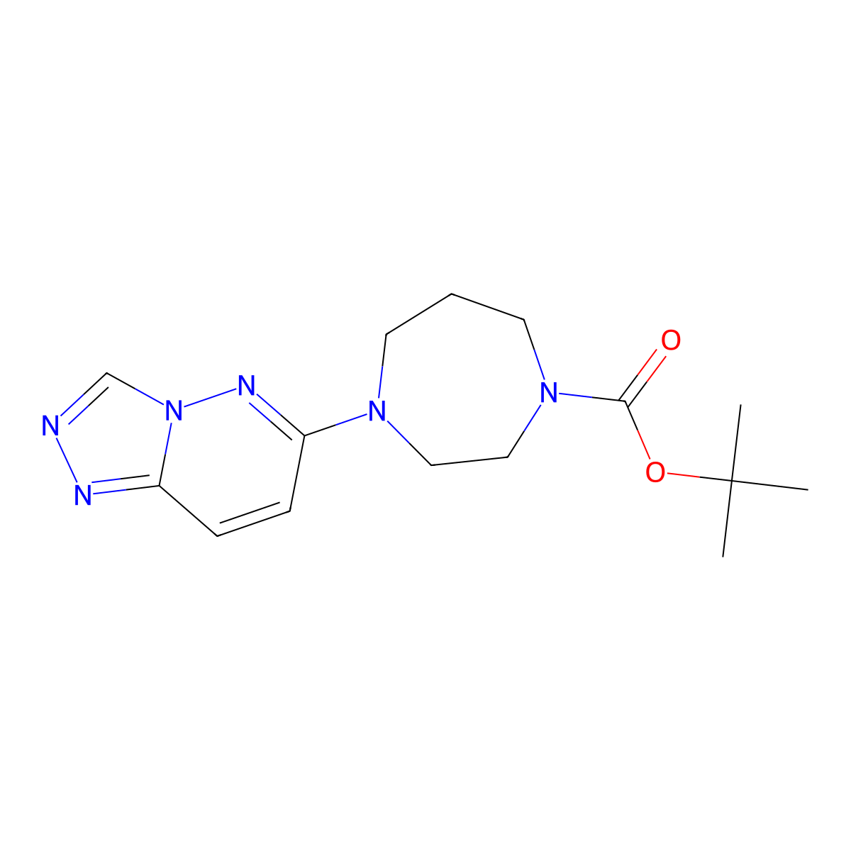Tert-butyl 4-([1,2,4]triazolo[4,3-b]pyridazin-6-yl)-1,4-diazepane-1-carboxylate molecular structure, CAS 2379978-83-1