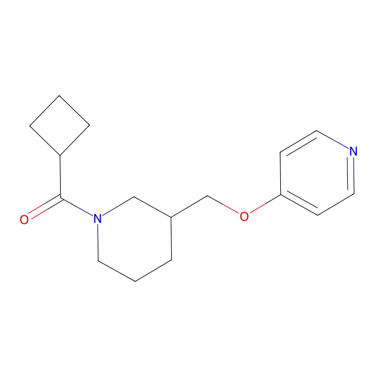 4-[(1-Cyclobutanecarbonylpiperidin-3-yl)methoxy]pyridine molecular structure, CAS 2379983-66-9