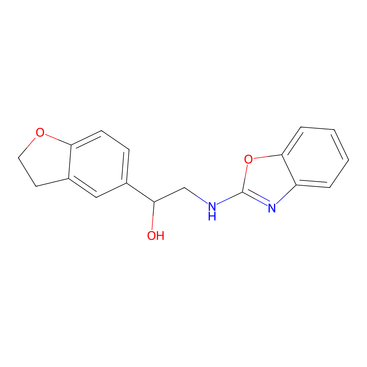 2-[(1,3-Benzoxazol-2-yl)amino]-1-(2,3-dihydro-1-benzofuran-5-yl)ethan-1-ol molecular structure, CAS 2379984-05-9