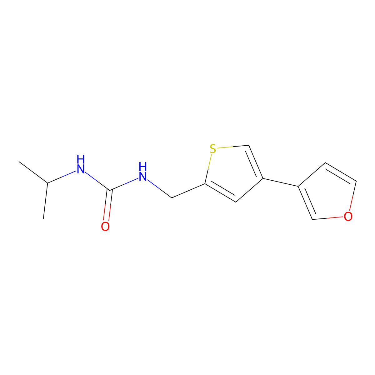 1-{[4-(Furan-3-yl)thiophen-2-yl]methyl}-3-(propan-2-yl)urea molecular structure, CAS 2379984-34-4