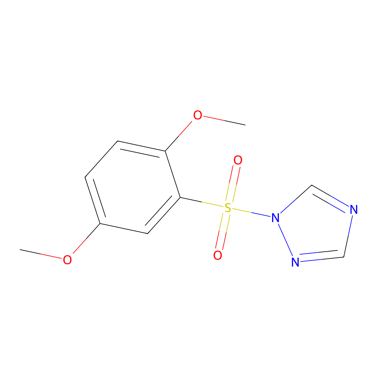 1-(2,5-dimethoxybenzenesulfonyl)-1H-1,2,4-triazole molecular structure, CAS 2379985-08-5