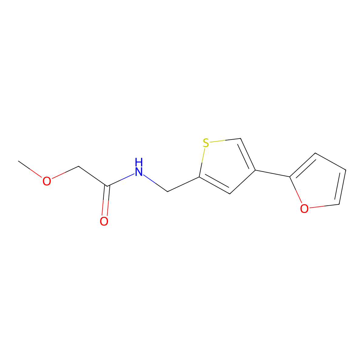 N-{[4-(furan-2-yl)thiophen-2-yl]methyl}-2-methoxyacetamide molecular structure, CAS 2379985-09-6