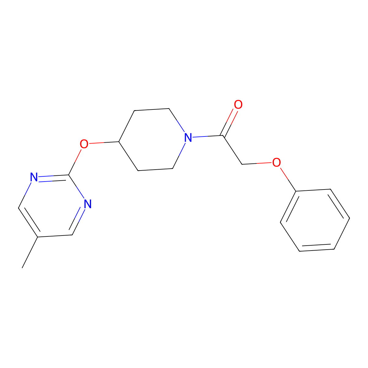 1-{4-[(5-Methylpyrimidin-2-yl)oxy]piperidin-1-yl}-2-phenoxyethan-1-one molecular structure, CAS 2379985-13-2