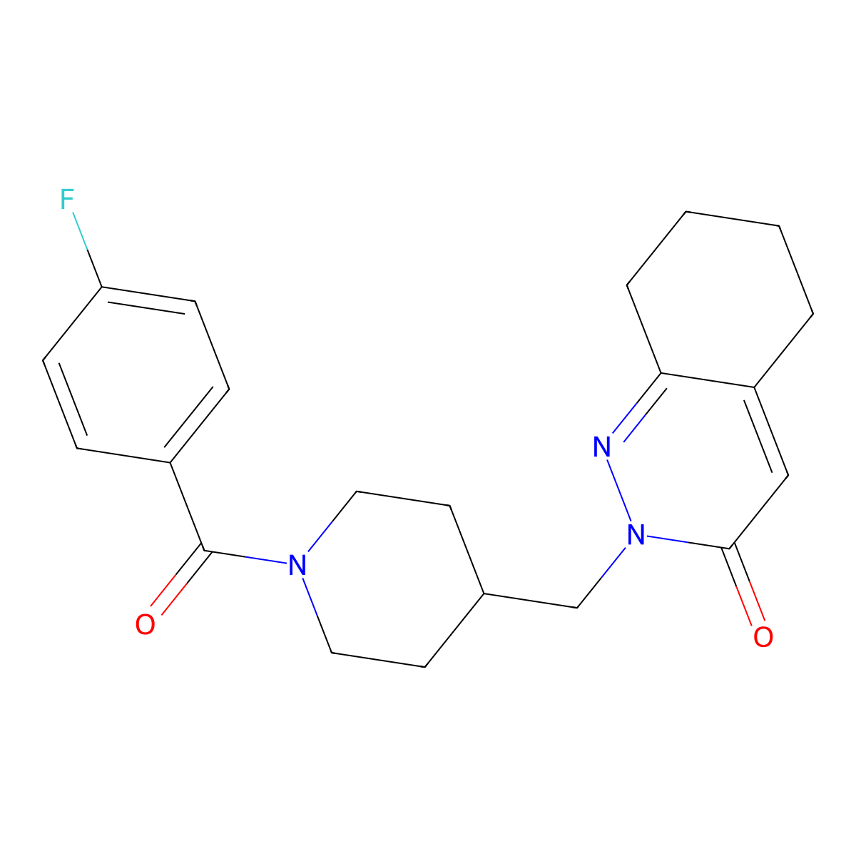 2-{[1-(4-Fluorobenzoyl)piperidin-4-yl]methyl}-2,3,5,6,7,8-hexahydrocinnolin-3-one molecular structure, CAS 2379985-29-0