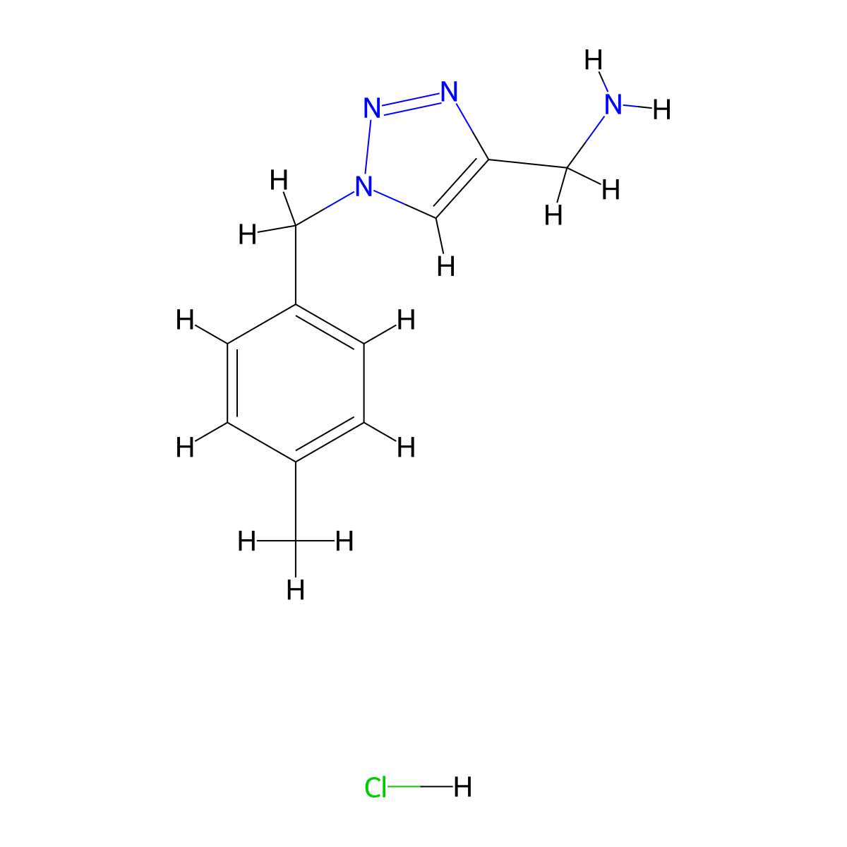 {1-[(4-methylphenyl)methyl]-1H-1,2,3-triazol-4-yl}methanamine hydrochloride molecular structure, CAS 2379985-66-5