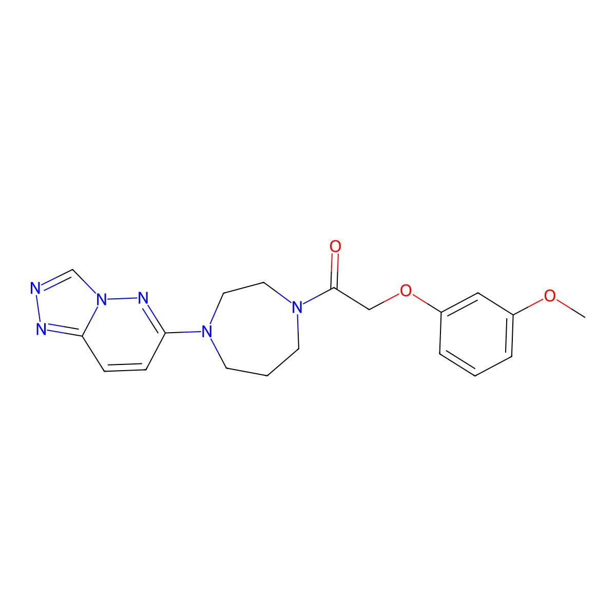 2-(3-Methoxyphenoxy)-1-(4-{[1,2,4]triazolo[4,3-b]pyridazin-6-yl}-1,4-diazepan-1-yl)ethan-1-one molecular structure, CAS 2379985-99-4