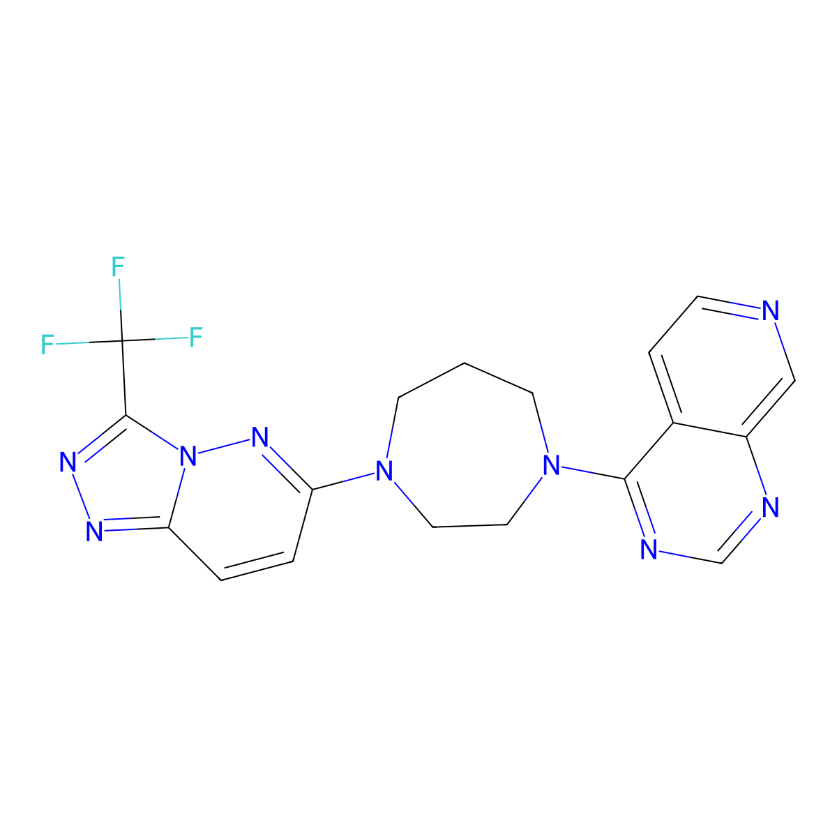 1-{Pyrido[3,4-d]pyrimidin-4-yl}-4-[3-(trifluoromethyl)-[1,2,4]triazolo[4,3-b]pyridazin-6-yl]-1,4-diazepane molecular structure, CAS 2379986-70-4