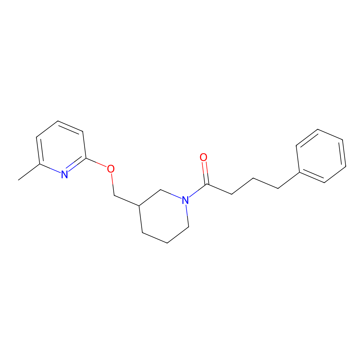 1-(3-{[(6-Methylpyridin-2-yl)oxy]methyl}piperidin-1-yl)-4-phenylbutan-1-one molecular structure, CAS 2379986-74-8