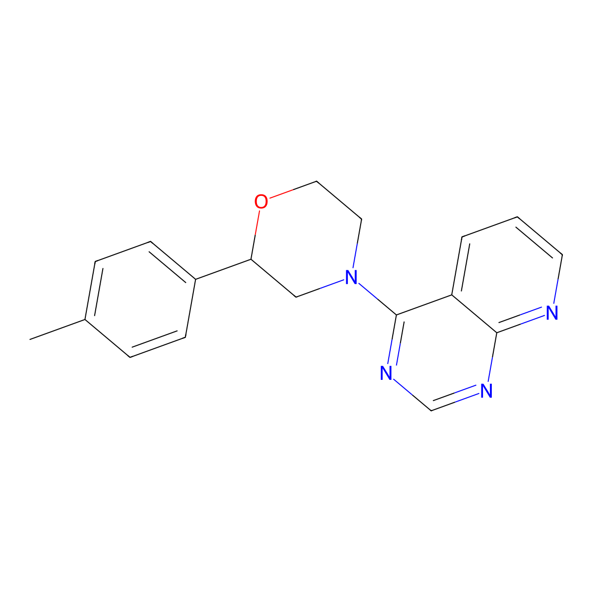 2-(4-Methylphenyl)-4-{pyrido[2,3-d]pyrimidin-4-yl}morpholine molecular structure, CAS 2379986-75-9