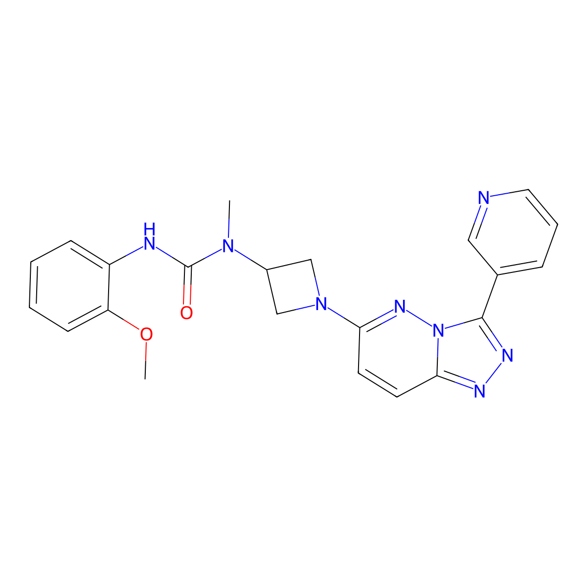 1-(2-Methoxyphenyl)-3-methyl-3-{1-[3-(pyridin-3-yl)-[1,2,4]triazolo[4,3-b]pyridazin-6-yl]azetidin-3-yl}urea molecular structure, CAS 2379986-97-5