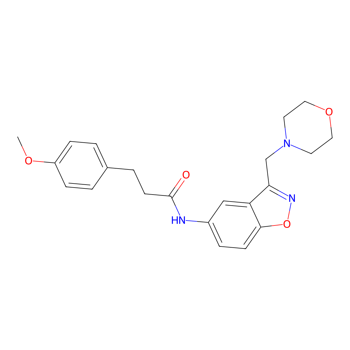 3-(4-methoxyphenyl)-N-{3-[(morpholin-4-yl)methyl]-1,2-benzoxazol-5-yl}propanamide molecular structure, CAS 2379987-08-1