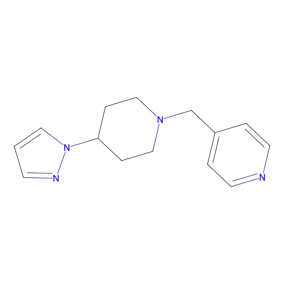 4-{[4-(1H-pyrazol-1-yl)piperidin-1-yl]methyl}pyridine molecular structure, CAS 2379987-10-5