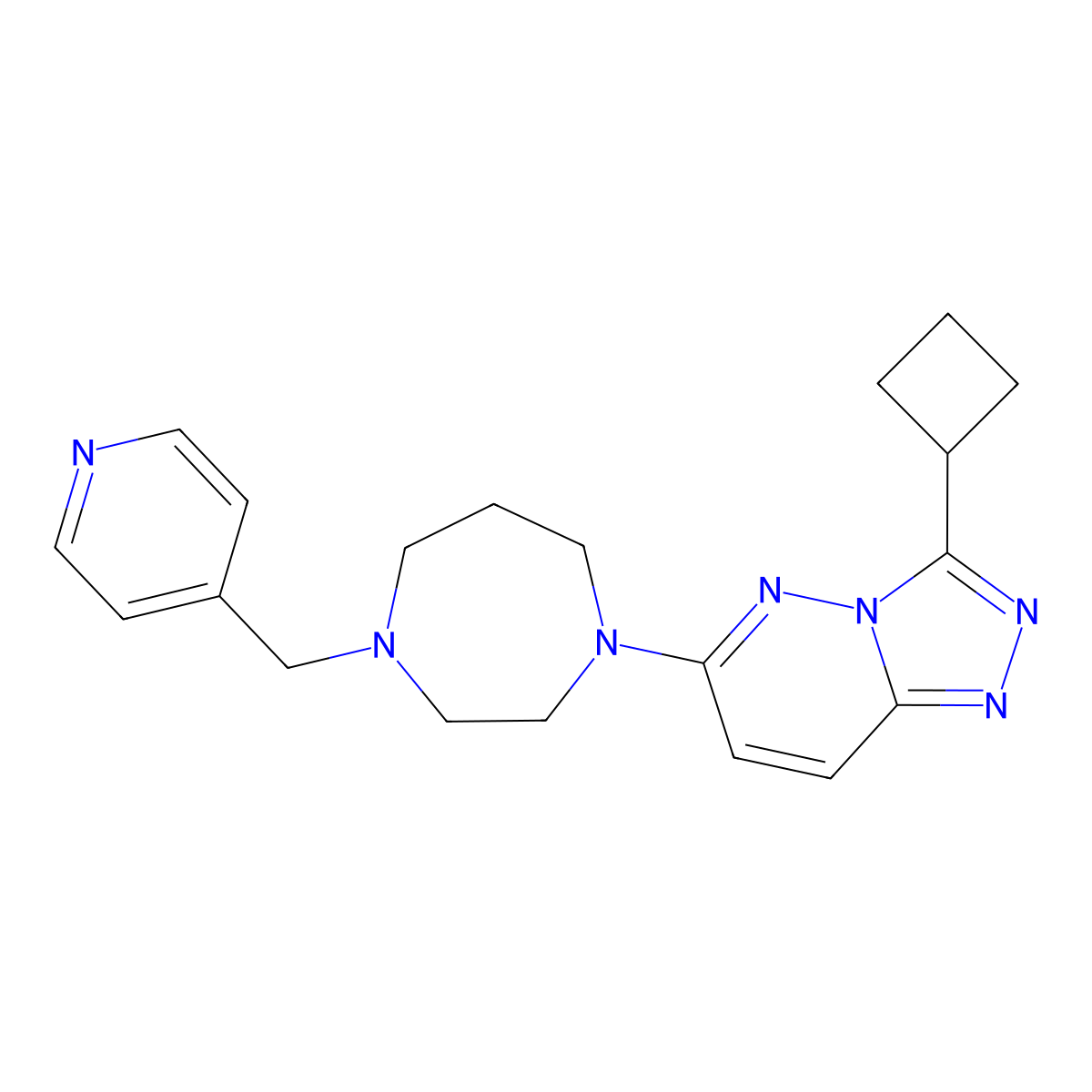 1-{3-Cyclobutyl-[1,2,4]triazolo[4,3-b]pyridazin-6-yl}-4-[(pyridin-4-yl)methyl]-1,4-diazepane molecular structure, CAS 2379987-11-6