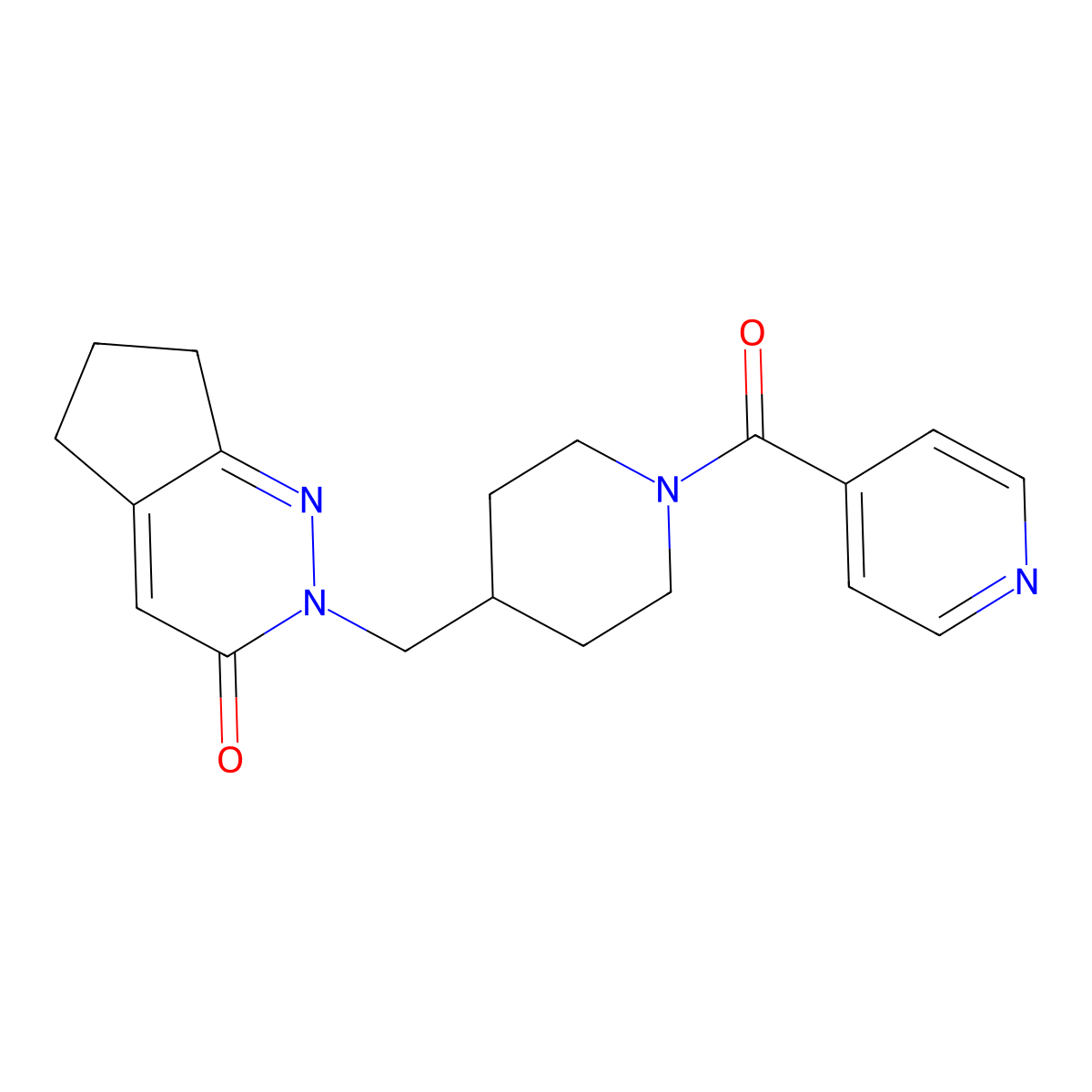 2-{[1-(pyridine-4-carbonyl)piperidin-4-yl]methyl}-2H,3H,5H,6H,7H-cyclopenta[c]pyridazin-3-one molecular structure, CAS 2379987-30-9