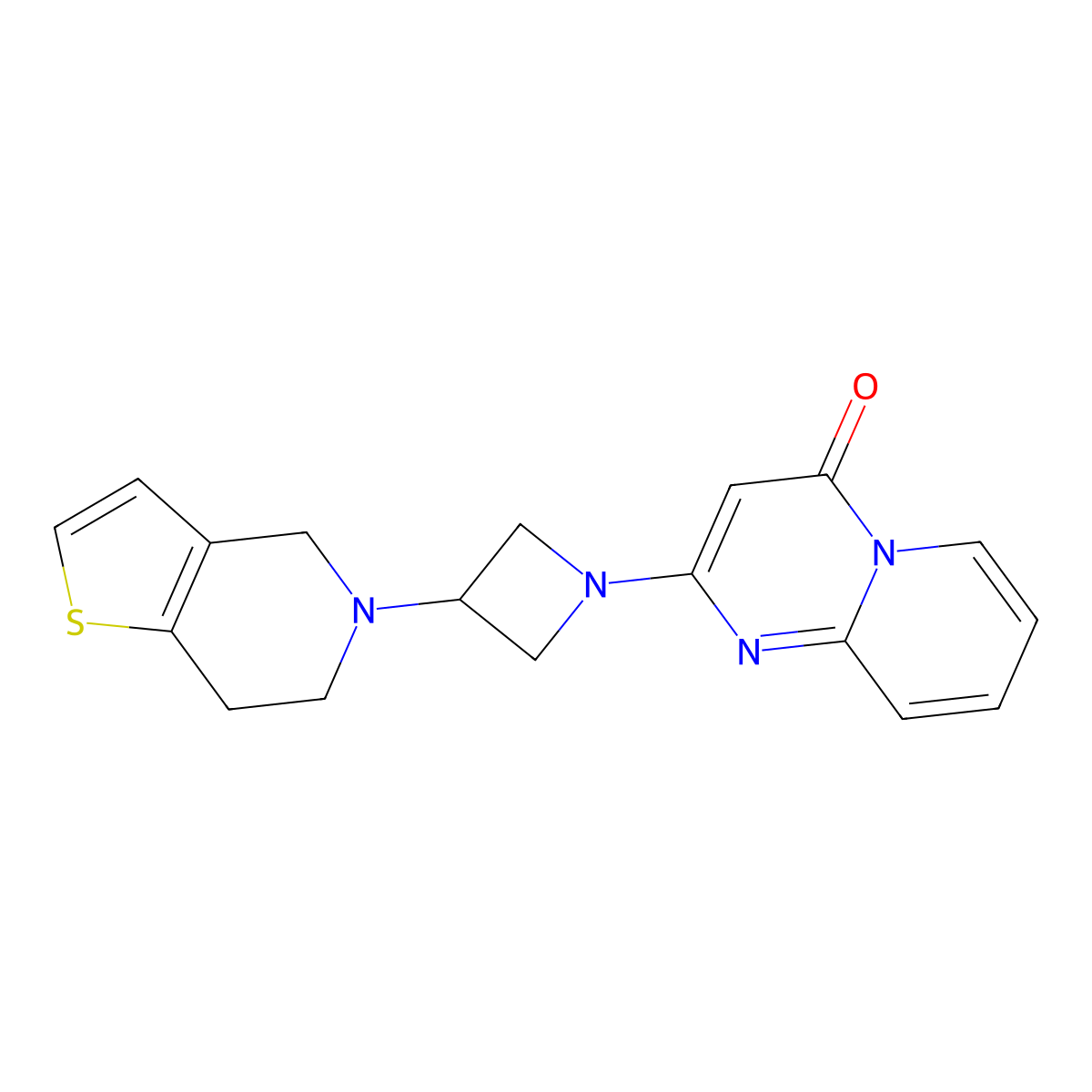 2-(3-{4H,5H,6H,7H-thieno[3,2-c]pyridin-5-yl}azetidin-1-yl)-4H-pyrido[1,2-a]pyrimidin-4-one molecular structure, CAS 2379987-84-3