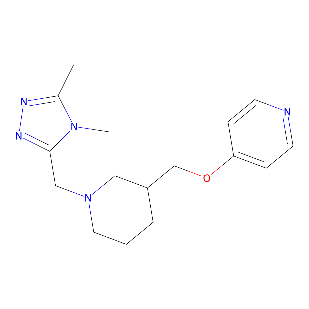 4-({1-[(4,5-dimethyl-4H-1,2,4-triazol-3-yl)methyl]piperidin-3-yl}methoxy)pyridine molecular structure, CAS 2379988-02-8