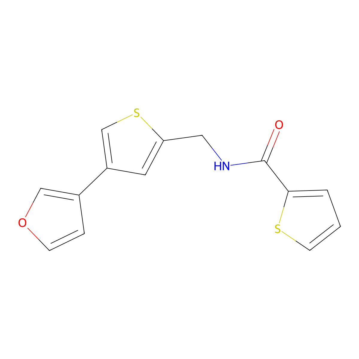 N-{[4-(furan-3-yl)thiophen-2-yl]methyl}thiophene-2-carboxamide molecular structure, CAS 2379988-22-2