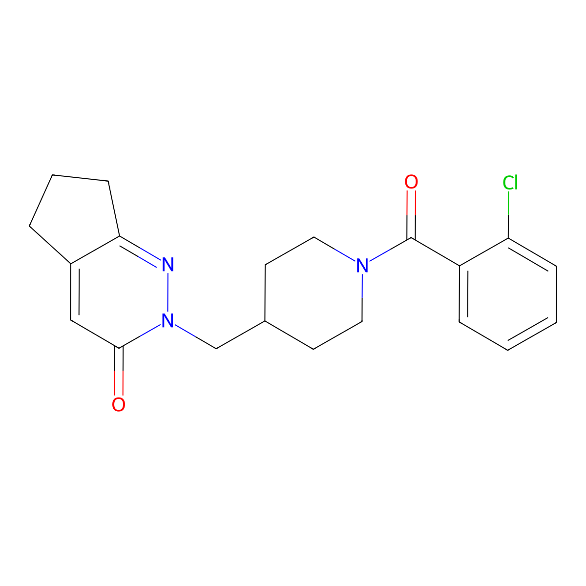2-{[1-(2-chlorobenzoyl)piperidin-4-yl]methyl}-2H,3H,5H,6H,7H-cyclopenta[c]pyridazin-3-one molecular structure, CAS 2379988-73-3