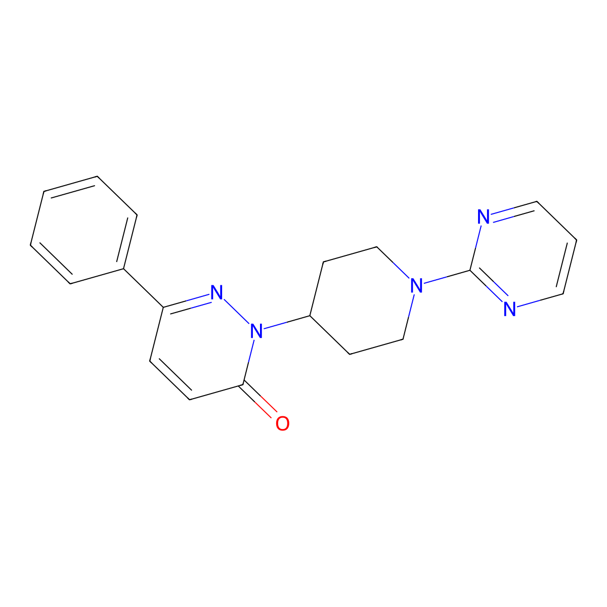 6-Phenyl-2-[1-(pyrimidin-2-yl)piperidin-4-yl]-2,3-dihydropyridazin-3-one molecular structure, CAS 2379988-92-6