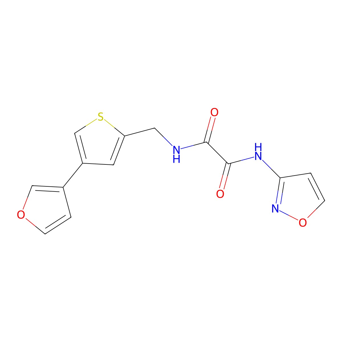 N'-{[4-(furan-3-yl)thiophen-2-yl]methyl}-N-(1,2-oxazol-3-yl)ethanediamide molecular structure, CAS 2379989-29-2