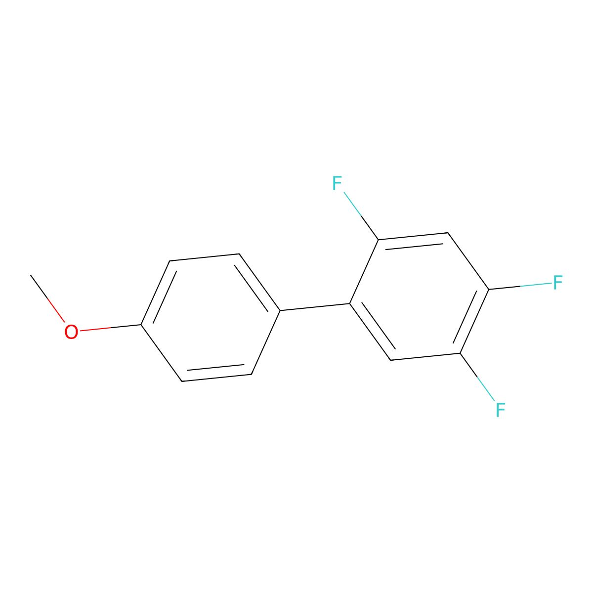 2,4,5-Trifluoro-4'-methoxy-1,1'-biphenyl molecular structure, CAS 2379990-82-4