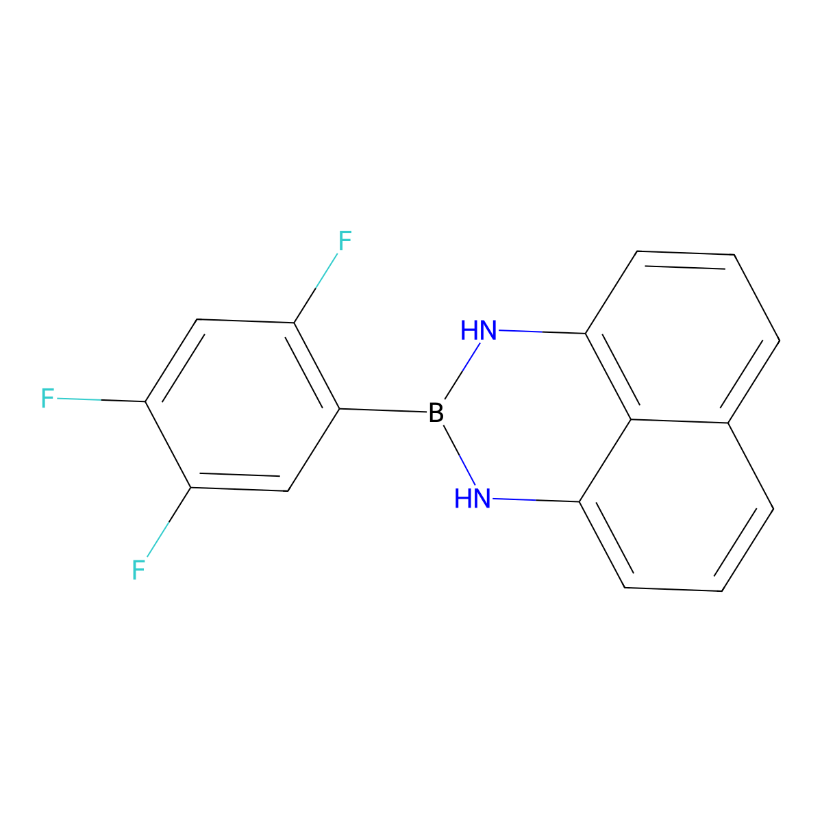 2-(2,4,5-Trifluorophenyl)-2,3-dihydro-1H-naphtho[1,8-DE][1,3,2]diazaborinine molecular structure, CAS 2379990-84-6