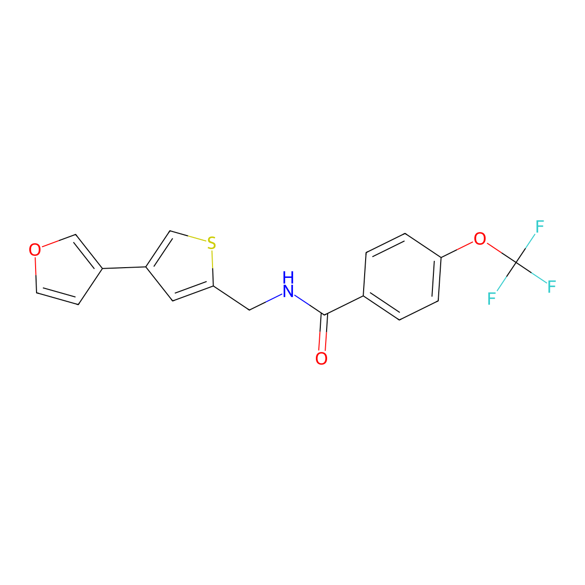 N-{[4-(furan-3-yl)thiophen-2-yl]methyl}-4-(trifluoromethoxy)benzamide molecular structure, CAS 2379993-32-3