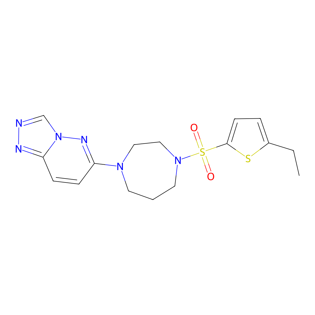 1-[(5-Ethylthiophen-2-yl)sulfonyl]-4-{[1,2,4]triazolo[4,3-b]pyridazin-6-yl}-1,4-diazepane molecular structure, CAS 2379993-56-1