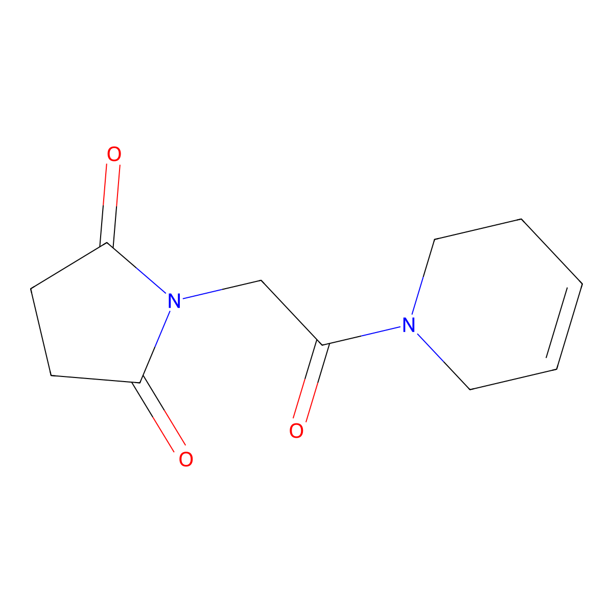 1-[2-Oxo-2-(1,2,3,6-tetrahydropyridin-1-yl)ethyl]pyrrolidine-2,5-dione molecular structure, CAS 2379993-88-9
