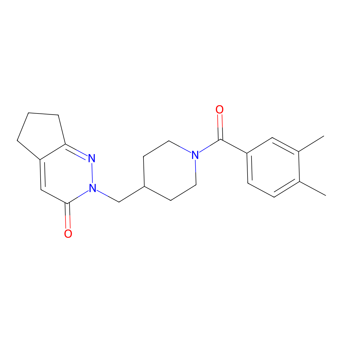 2-{[1-(3,4-dimethylbenzoyl)piperidin-4-yl]methyl}-2H,3H,5H,6H,7H-cyclopenta[c]pyridazin-3-one molecular structure, CAS 2379994-21-3