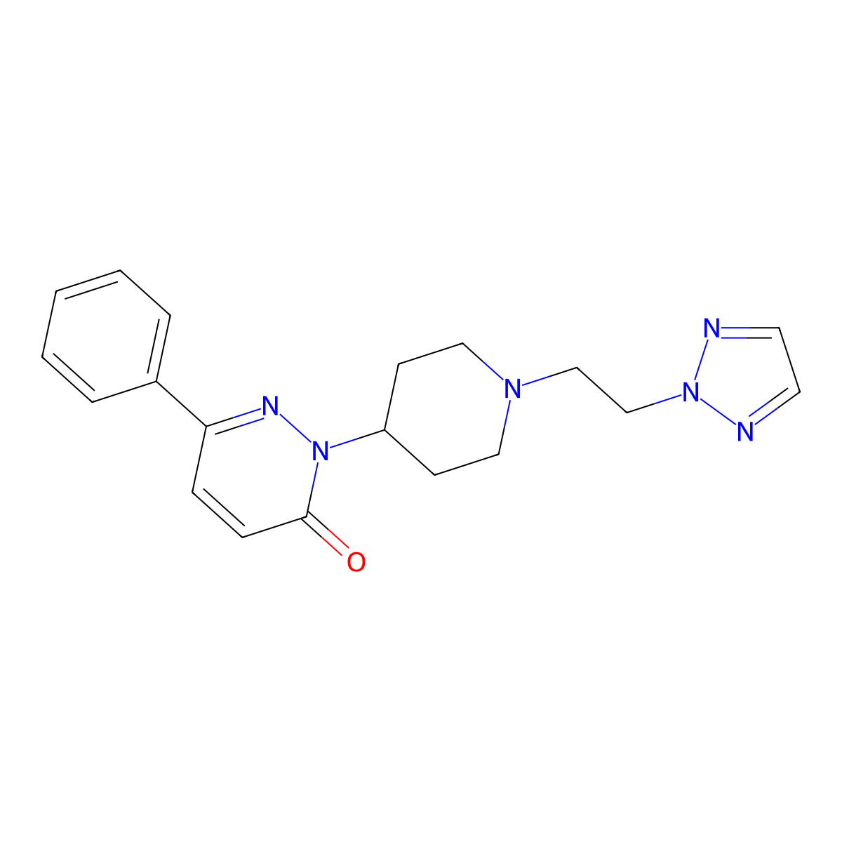 6-phenyl-2-{1-[2-(2H-1,2,3-triazol-2-yl)ethyl]piperidin-4-yl}-2,3-dihydropyridazin-3-one molecular structure, CAS 2379994-26-8
