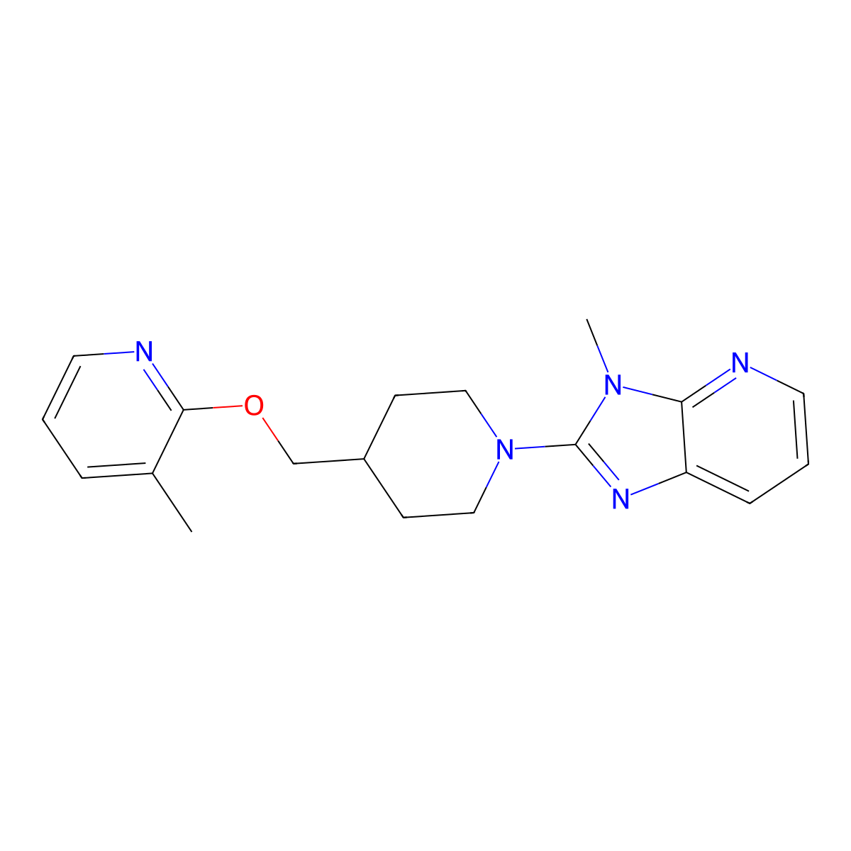3-methyl-2-[(1-{3-methyl-3H-imidazo[4,5-b]pyridin-2-yl}piperidin-4-yl)methoxy]pyridine molecular structure, CAS 2379994-27-9
