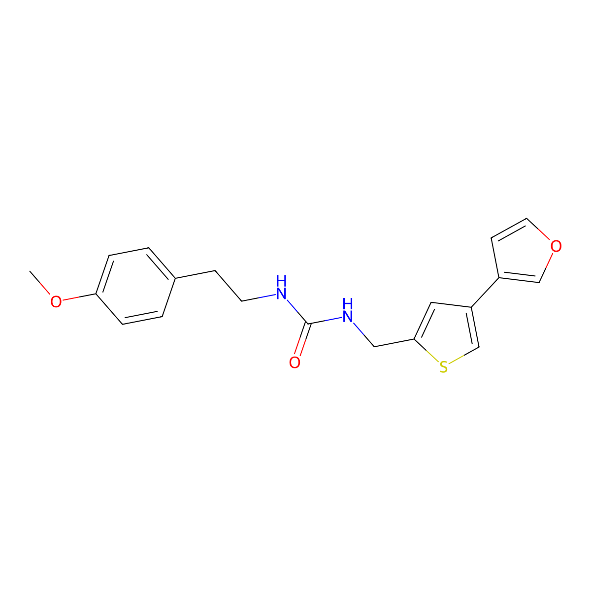 3-{[4-(Furan-3-yl)thiophen-2-yl]methyl}-1-[2-(4-methoxyphenyl)ethyl]urea molecular structure, CAS 2379994-78-0