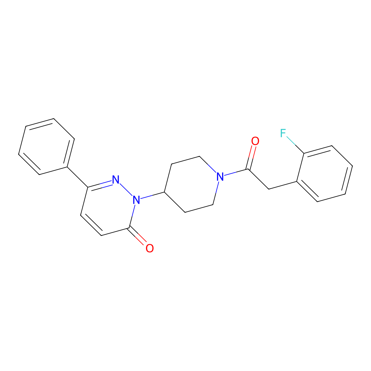 2-{1-[2-(2-Fluorophenyl)acetyl]piperidin-4-yl}-6-phenyl-2,3-dihydropyridazin-3-one molecular structure, CAS 2379994-82-6