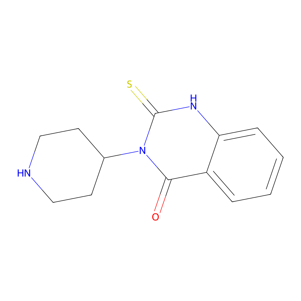 3-Piperidin-4-yl-2-sulfanylidene-1H-quinazolin-4-one molecular structure, CAS 2379994-90-6