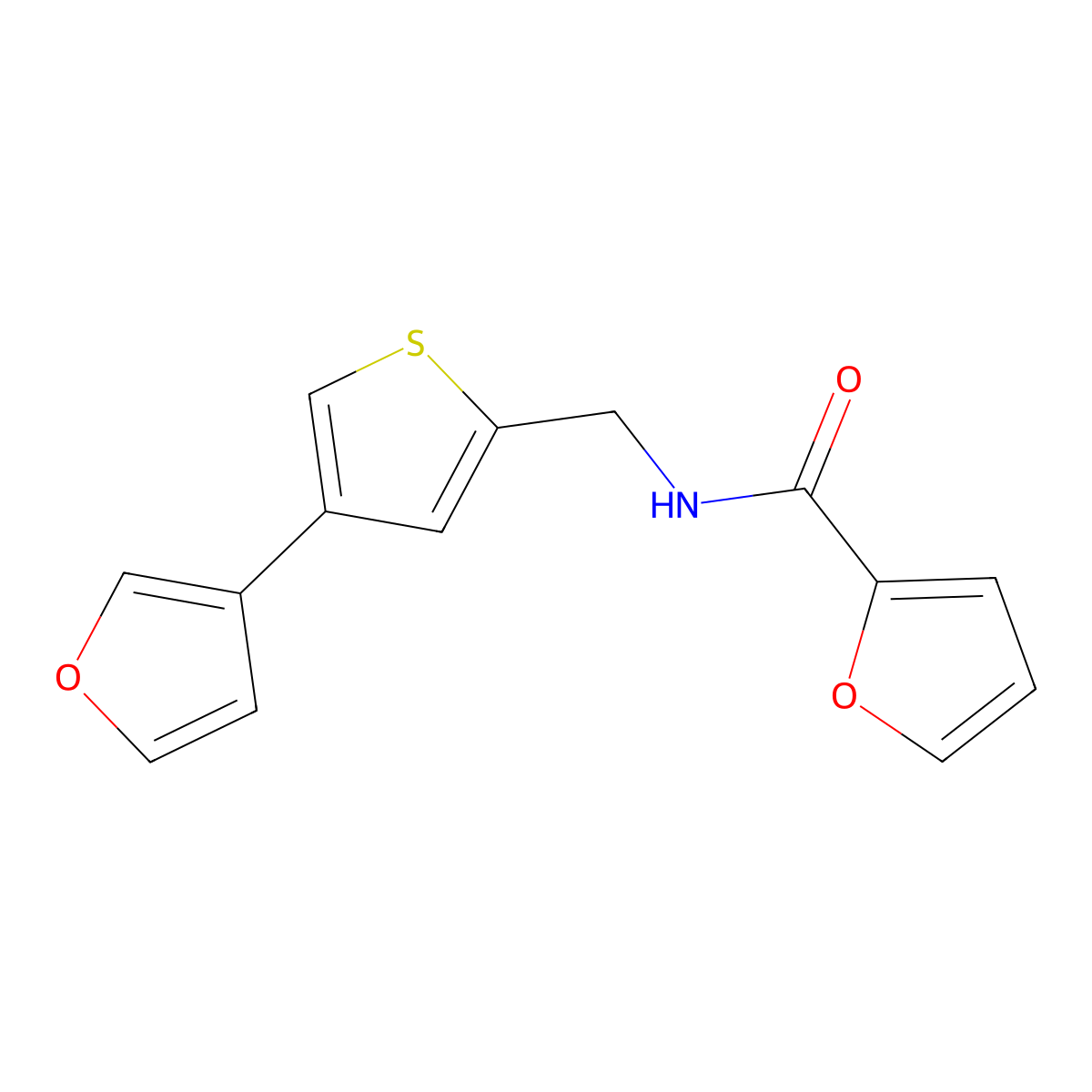 N-{[4-(furan-3-yl)thiophen-2-yl]methyl}furan-2-carboxamide molecular structure, CAS 2379994-93-9
