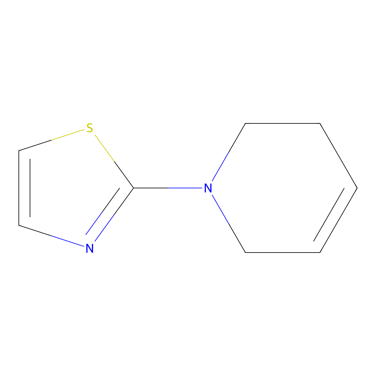 1-(1,3-Thiazol-2-yl)-1,2,3,6-tetrahydropyridine molecular structure, CAS 2379995-18-1