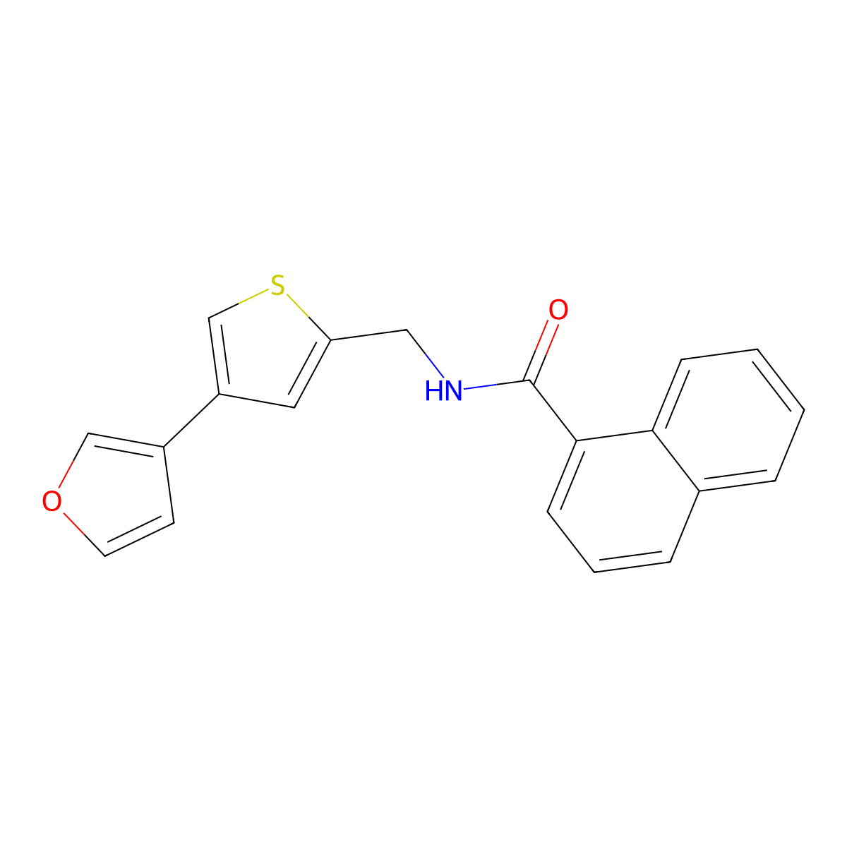 N-{[4-(furan-3-yl)thiophen-2-yl]methyl}naphthalene-1-carboxamide molecular structure, CAS 2379995-36-3