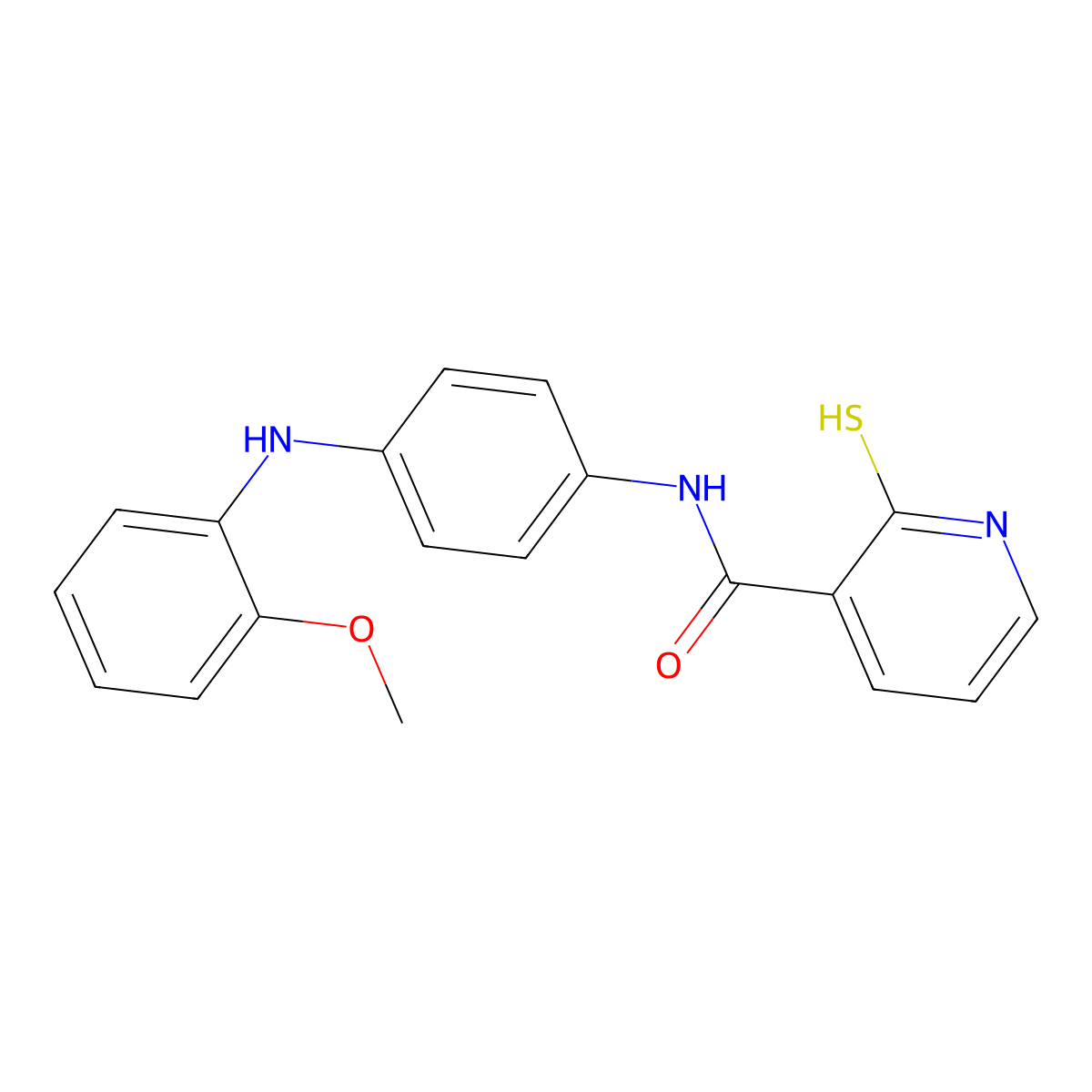 N-{4-[(2-methoxyphenyl)amino]phenyl}-2-sulfanylpyridine-3-carboxamide molecular structure, CAS 2379995-80-7