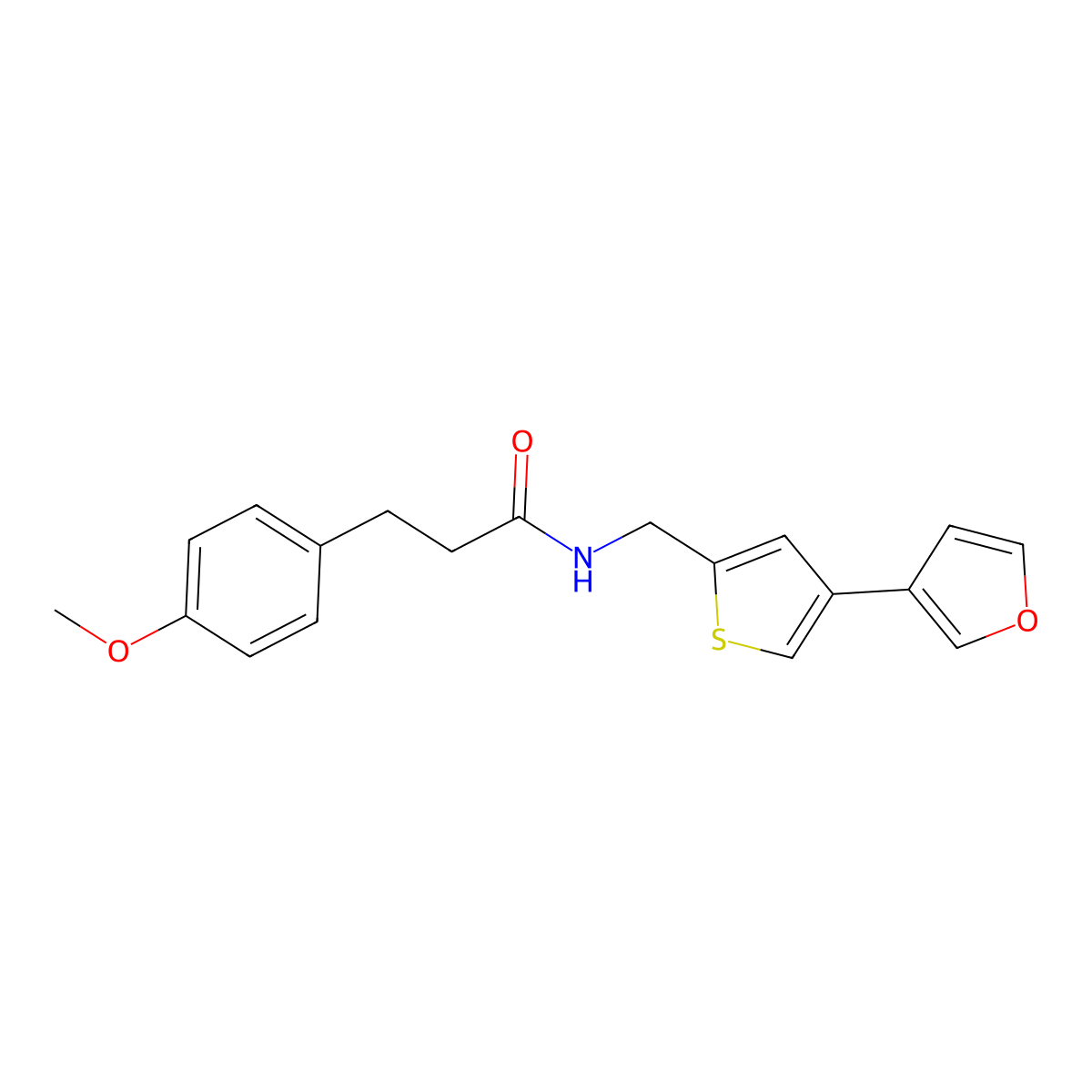 N-{[4-(furan-3-yl)thiophen-2-yl]methyl}-3-(4-methoxyphenyl)propanamide molecular structure, CAS 2379996-06-0