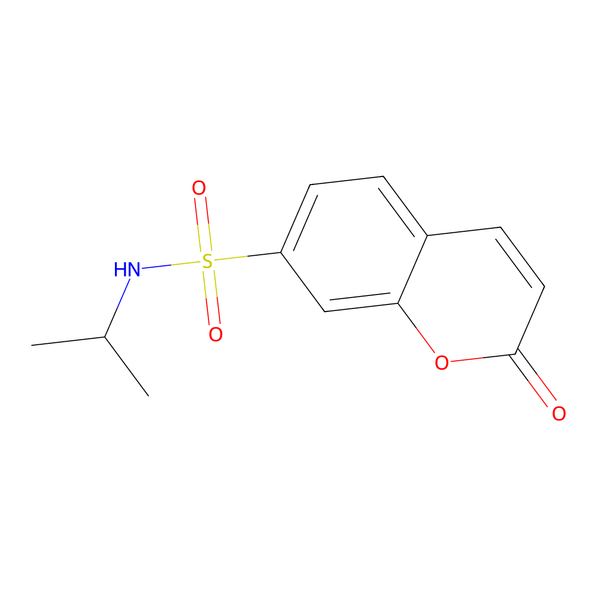 2-oxo-N-(propan-2-yl)-2H-chromene-7-sulfonamide molecular structure, CAS 2379996-34-4
