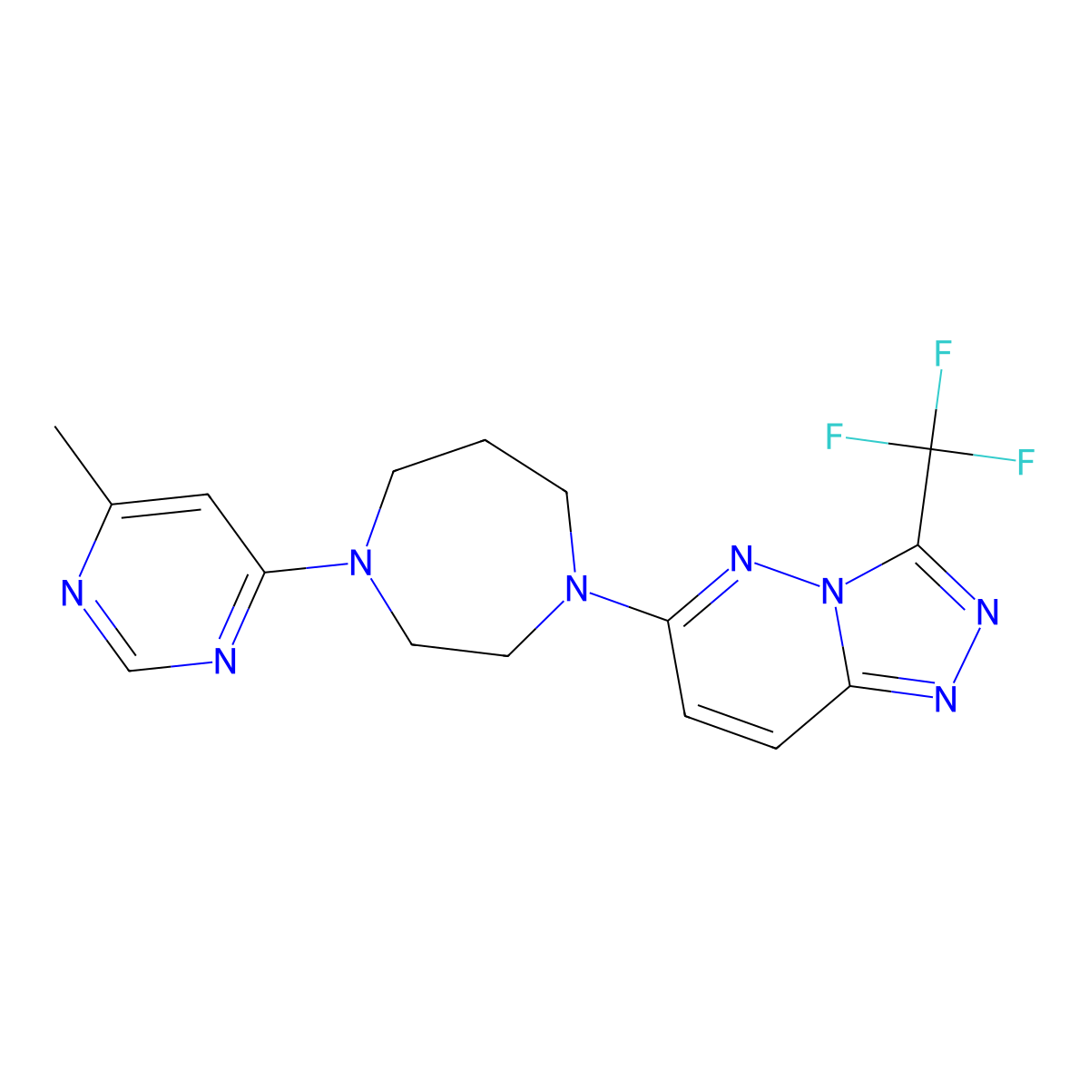 1-(6-Methylpyrimidin-4-yl)-4-[3-(trifluoromethyl)-[1,2,4]triazolo[4,3-b]pyridazin-6-yl]-1,4-diazepane molecular structure, CAS 2379996-42-4