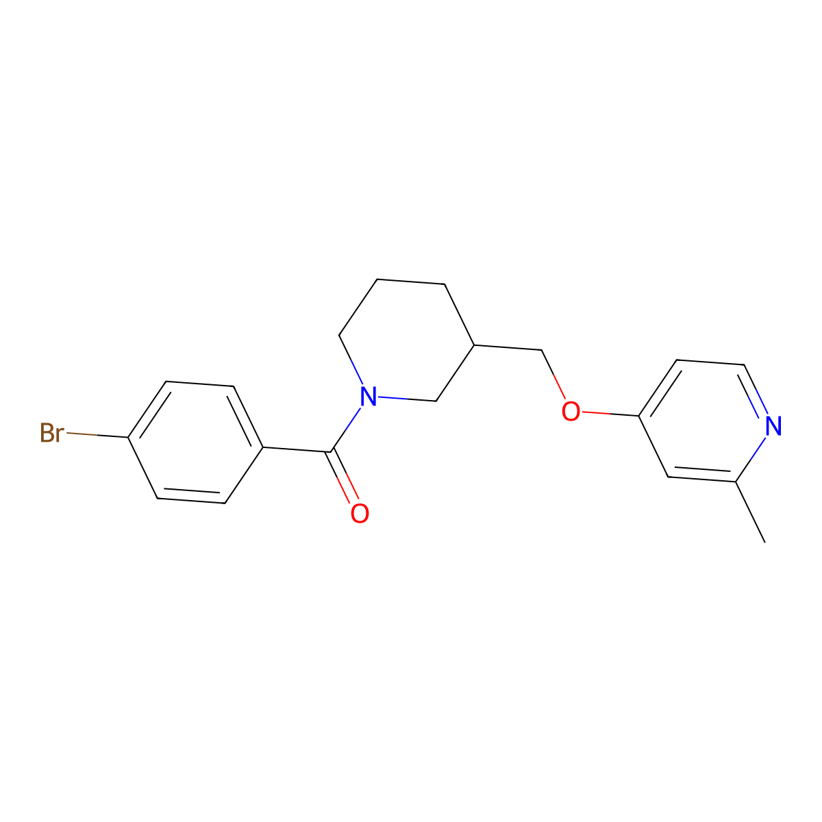 4-{[1-(4-Bromobenzoyl)piperidin-3-yl]methoxy}-2-methylpyridine molecular structure, CAS 2379996-48-0