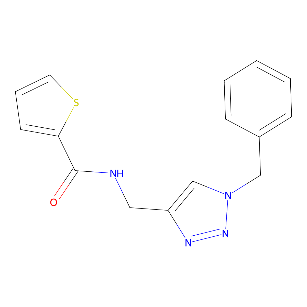 N-[(1-benzyl-1H-1,2,3-triazol-4-yl)methyl]thiophene-2-carboxamide molecular structure, CAS 2379996-55-9