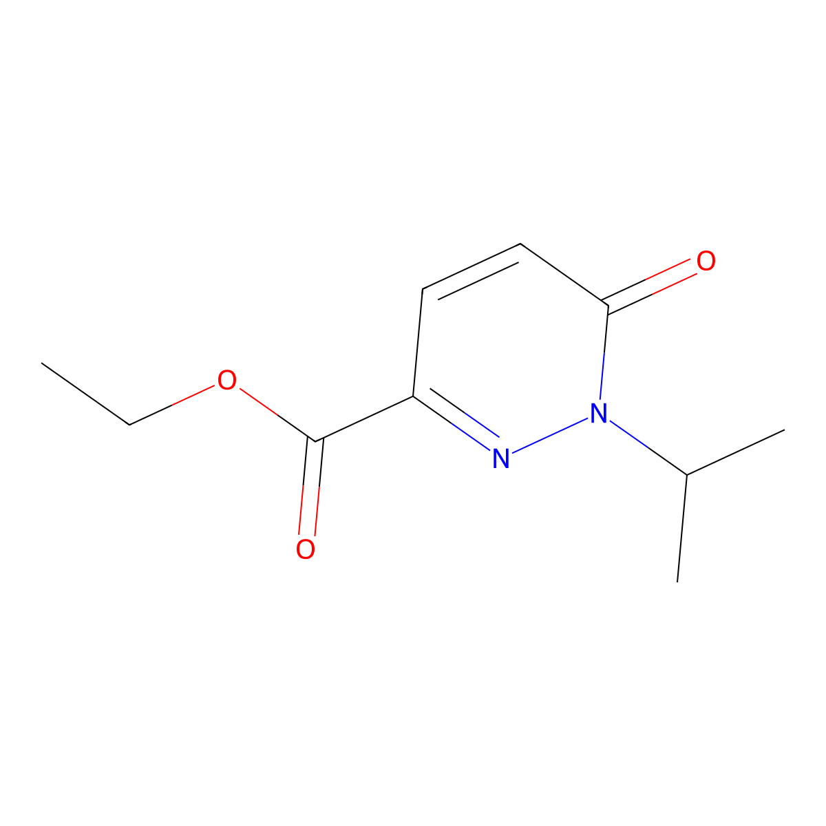 Ethyl 6-oxo-1-(propan-2-yl)-1,6-dihydropyridazine-3-carboxylate molecular structure, CAS 2379996-81-1