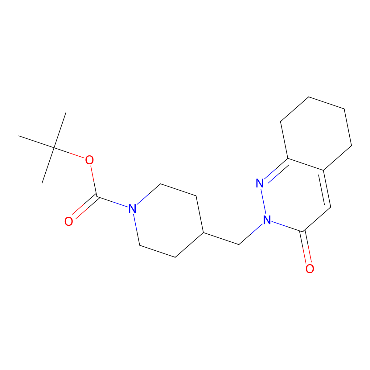 Tert-butyl 4-[(3-oxo-2,3,5,6,7,8-hexahydrocinnolin-2-yl)methyl]piperidine-1-carboxylate molecular structure, CAS 2379996-86-6